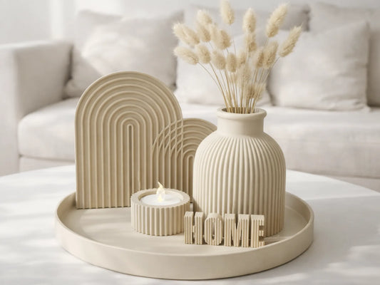 Set tray + home + rainbow + candle + vase
