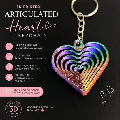 Articulated Heart Keychain