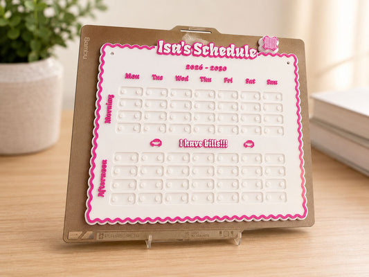 Personalized Weekly Schedule Board